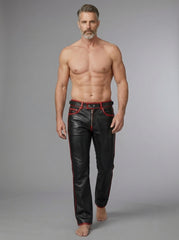 Handmade Black Leather Flared Pants | Mens Leather Pants | Womens Leather Pants | Cyberpunk Pants | Gothic Bell Bottom Pants | Custom Pants