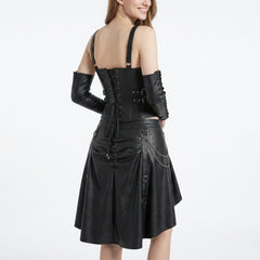 black gothic skirt and corset fashion