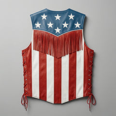 Patriotic American flag vest