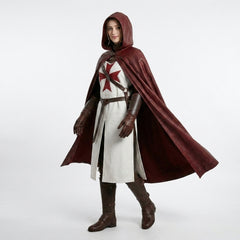 Medieval LARP Hooded Cloak Costume | Knight Armor  | Ren faire Outfits for Women |  Knight Cosplay Armor