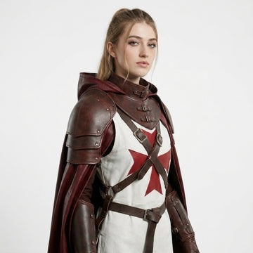 Medieval LARP Hooded Cloak Costume | Knight Armor  | Ren faire Outfits for Women |  Knight Cosplay Armor