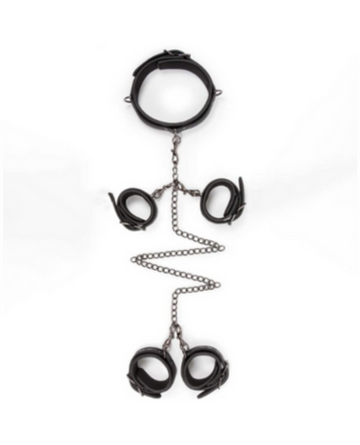 Black Soft Padded Set of Handcuffs Restraints