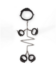 Black Soft Padded Set of Handcuffs Restraints