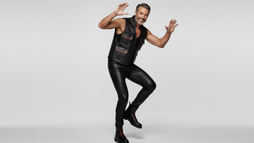 Men’s Black PU Leather Vest with Red Stitching – Luxury Contrast Design