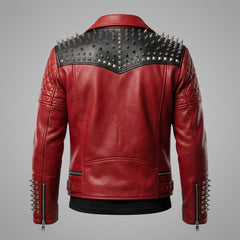 Genuine Leather Handmade Quilted Jacket and Pants Set | Custom Men's Punk Racer Style Outfit