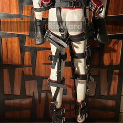 BDSM Bondage Body X Suspension Harness With Wrist Restraints - Rizwards Leather