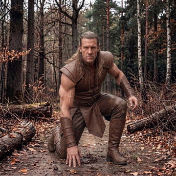 Men's Viking Warrior Costume | Genuine Leather Medieval Armor | LARP Renaissance Wear