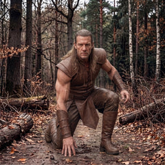 Men's Viking Warrior Costume | Genuine Leather Medieval Armor | LARP Renaissance Wear