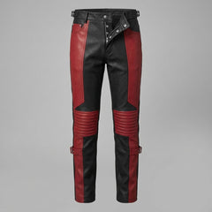 Men's Black Leather Jacket and Pants Set | Genuine Leather Biker & Festival Outfit