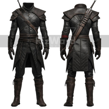 Handmade Leather Medieval Armour - Viking LARP Cosplay Armor - Geralt Leather Knight Armor - Witcher Warrior Armor Costume for Cosplay