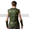 Exclusive Elven Ranger Leather Vest – Handcrafted Green Fantasy Armor - Renaissance Fair Elf Medieval Vest - Viking Jerkin Cosplay Costume