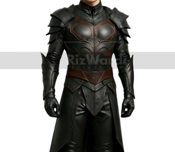Handcrafted Dark Warlord Leather Armor - Rouge Viking Armour with Bracers - Medieval Gothic Armour - Samurai Knight Armor - Ren Fair Costume