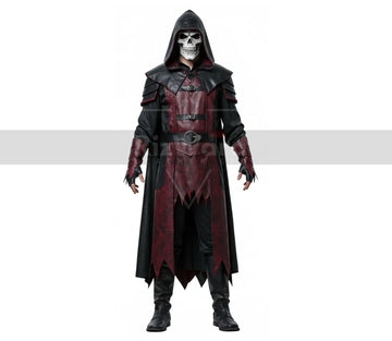 Dark Fantasy Leather Vampire Costume Set - Custom Leather Vampire Cloak - Hooded Gothic Dracula Cloak Halloween Costume For Cosplay