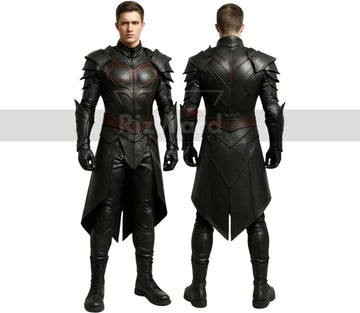 Handcrafted Dark Warlord Leather Armor - Rouge Viking Armour with Bracers - Medieval Gothic Armour - Samurai Knight Armor - Ren Fair Costume