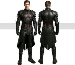 Handcrafted Dark Warlord Leather Armor - Rouge Viking Armour with Bracers - Medieval Gothic Armour - Samurai Knight Armor - Ren Fair Costume