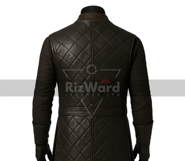 NIGHT WATCH Quilted Leather Tunic Renaissance Vest for Fantasy Cosplay Costume Medieval Jerkin Ren Faire Leather Vest with Buckle Straps