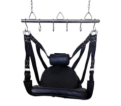 Quilted Leather Sex Swing for Couples Sex Play | Adult Sex Sling | Kinky Sex Furniture | BDSM Adult Sex Sling Hammock | Quilted Sex Swing
