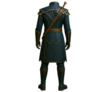 Midnight Blue Leather Medieval Armour - Viking LARP Cosplay Armor - Geralt Leather Knight Armor - Witcher Warrior Armor Costume for Cosplay