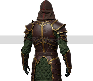 Regal Vanguard Assassin Leather Armor Suit - Medieval Knight Armour for Cosplay Costume - LARP Cosplay Samurai Armor - Leather Combat Suit