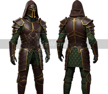 Regal Vanguard Assassin Leather Armor Suit - Medieval Knight Armour for Cosplay Costume - LARP Cosplay Samurai Armor - Leather Combat Suit