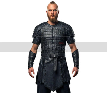 Rouge Viking Warrior Leather Armor - Ragnar Viking Tunic - Renaissance Vest for Fantasy Cosplay Costume - Medieval Jerkin Costume