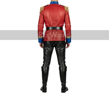 Leather Nutcracker Commander Costume - Red & Blue Military Jacket - Christmas Outfit Holiday Dress - Nut Cracker Dress