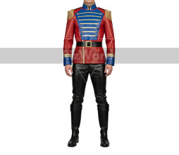 Leather Nutcracker Commander Costume - Red & Blue Military Jacket - Christmas Outfit Holiday Dress - Nut Cracker Dress