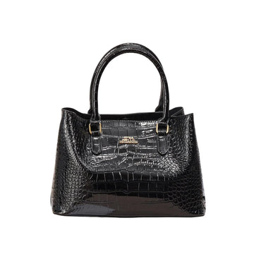 Women’s Crocodile Pattern Tote Handbag - Luxury Shoulder Bag with Top Handle, Large Capacity Work Purse