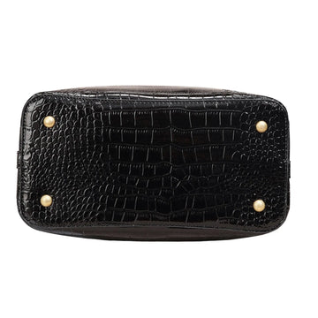 Women’s Crocodile Pattern Tote Handbag - Luxury Shoulder Bag with Top Handle, Large Capacity Work Purse