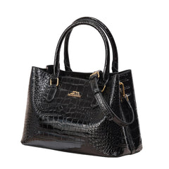Women’s Crocodile Pattern Tote Handbag - Luxury Shoulder Bag with Top Handle, Large Capacity Work Purse