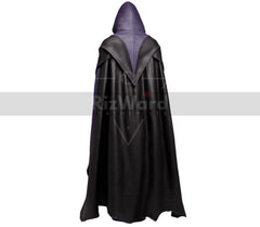 Exclusive Leather Hooded Cloak For Cosplay - Unisex Leather Cloak with Vest - Leather Armour Costume - Renaissance Fantasy Cloak Cape