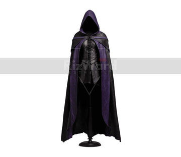 Exclusive Leather Hooded Cloak For Cosplay - Unisex Leather Cloak with Vest - Leather Armour Costume - Renaissance Fantasy Cloak Cape