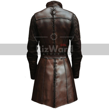 Long Sleeves Viking Leather Jerkin - Ren Faire Leather Jacket with Belt - Renaissance Vest for Fantasy Cosplay Costume - Medieval Jerkin