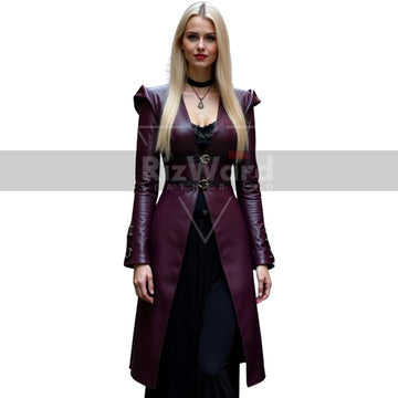 Handmade Leather Trench Coat - Steampunk Leather Long Coat - Winter Slim Fit OverCoat - Stylish Winter Wear - Classic Long Coat