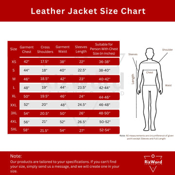 Black men’s leather blazer with red faux leather detailing