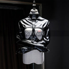 Women Open Breast Leather Bondage Cupless Straitjacket
