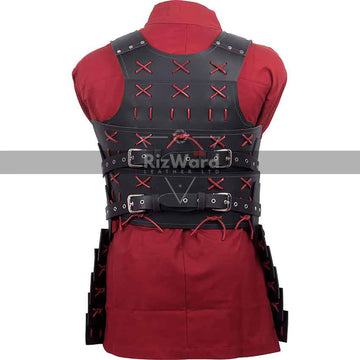 Steampunk Leather Samurai Armor Leather Shoulder with Buckle