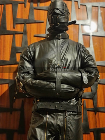 Heavy Duty BDSM Leather Strait Jacket for Men